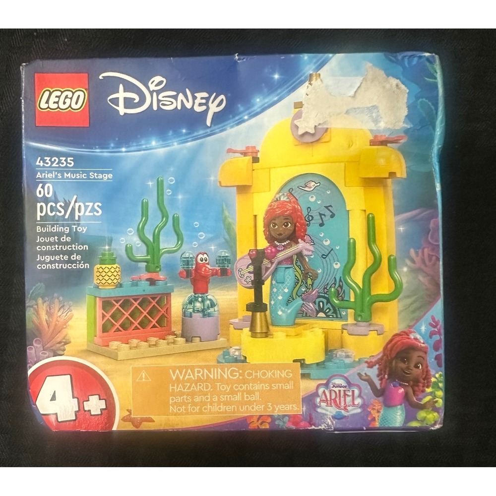 LEGO Disney Ariel's Music Stage 43235 New in Box 60pc Building Block Set Ages 4+